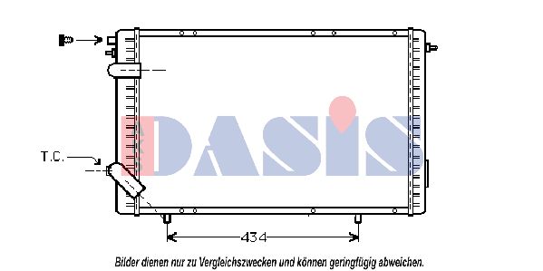 AKS DASIS radiatorius, variklio aušinimas 180024N